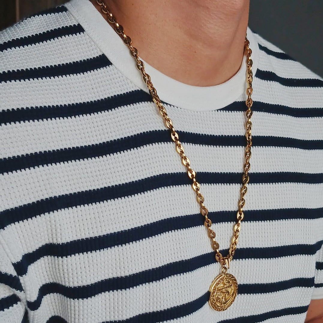 Combo Promocional: Cadena Gucci para Hombre + Dije Ancla