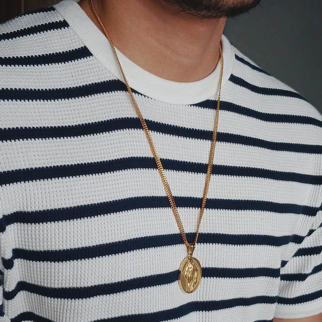 Combo Promocional: Cadena Roma para Hombre + Dije Jesus Resucitado