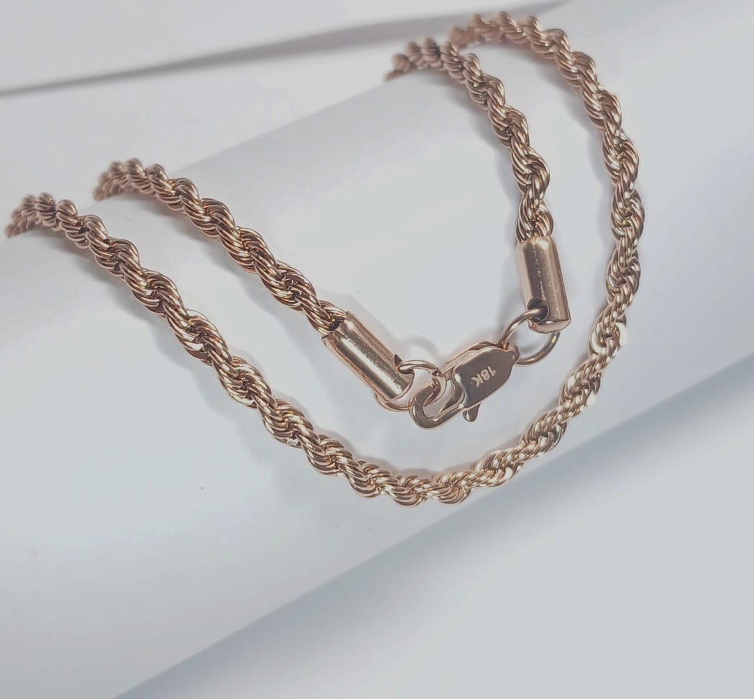 Cadena Lazo Rosa para Mujer